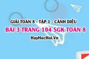 Giải bài 3 trang 104 Toán 8 Tập 1 SGK Cánh Diều